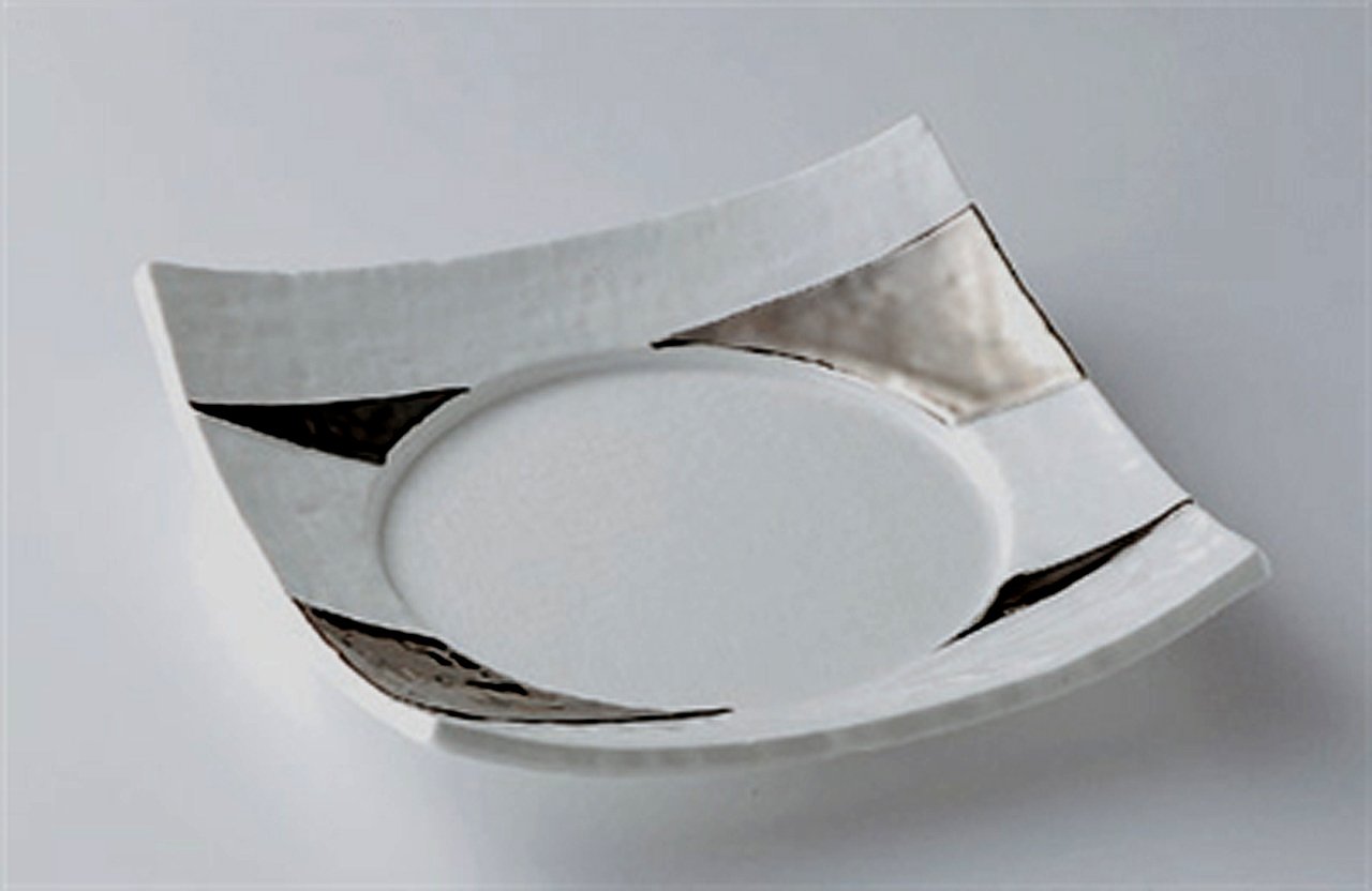 HAKUJI-PLATINUM Japanese Traditional Porcelain Set - 2 Small Plates Handcrafted in Japan | Elegant Tableware for Sushi, Desserts & Appetizers