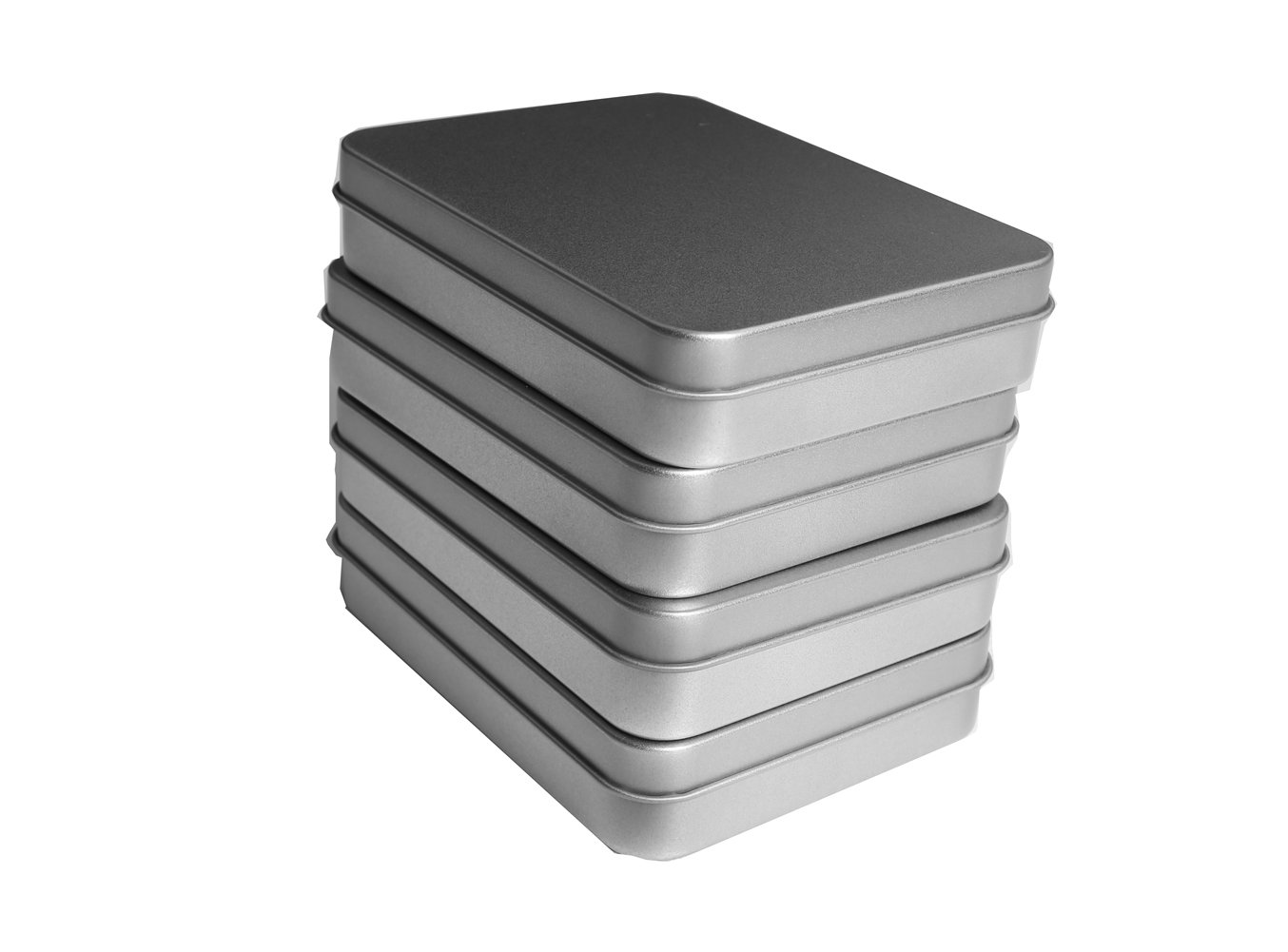 12 Pack Empty Silver Metal Tin Boxes - Rectangular Candy Storage Containers, Gift Card Holders - Perfect for DIY Crafts, Party Favors, and Home Organization