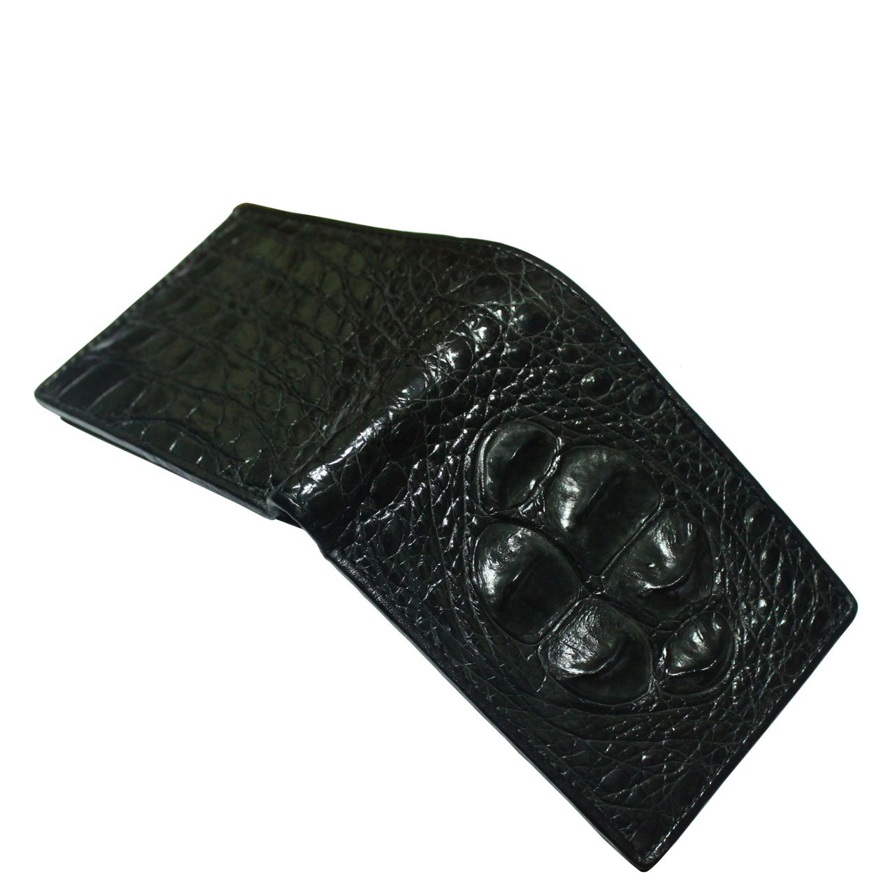 Genuine Crocodile Leather Bifold Wallet for Men - Premium Alligator Skin Billfold with RFID Protection - Perfect for Business, Travel & Everyday Use