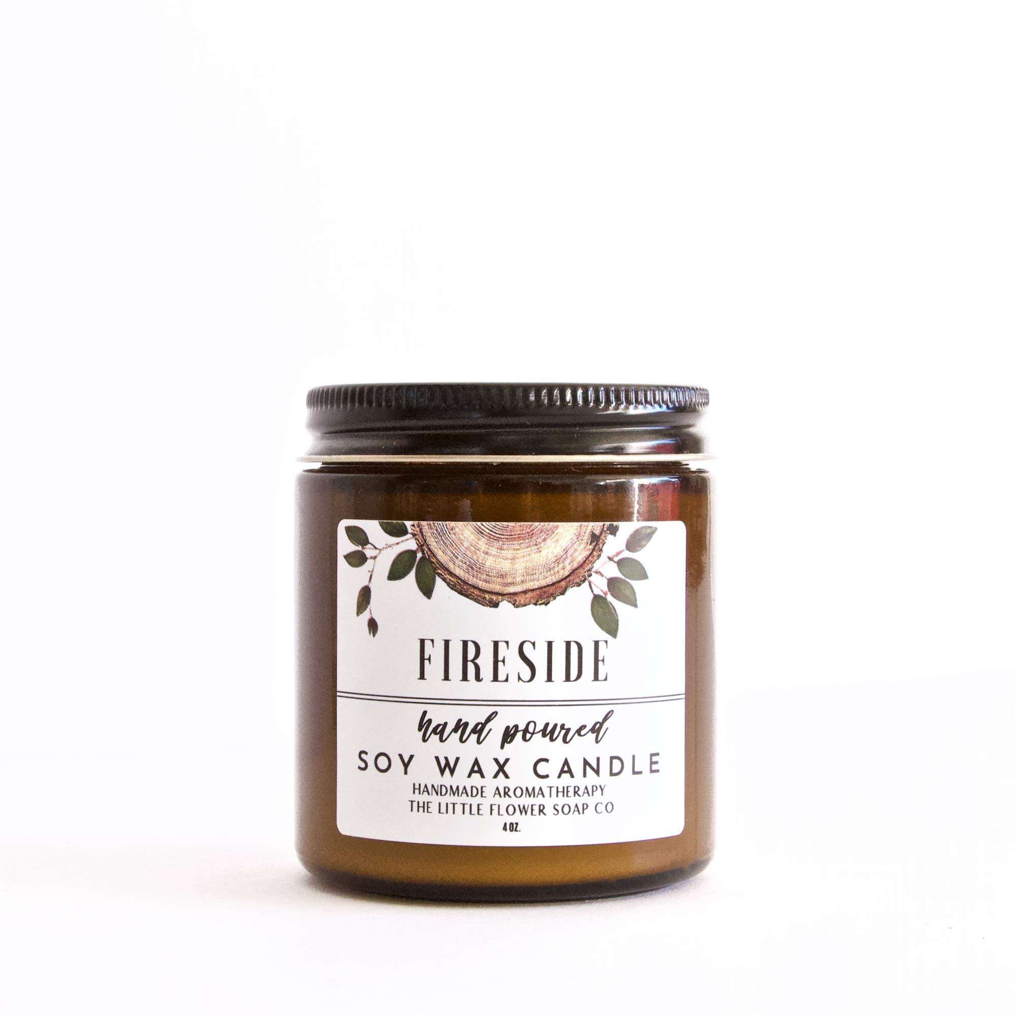 Fireside Candle - 4oz Natural Soy Wax Candle for Home, Relaxation & Aromatherapy | Perfect for Bedroom, Bath & Cozy Evenings