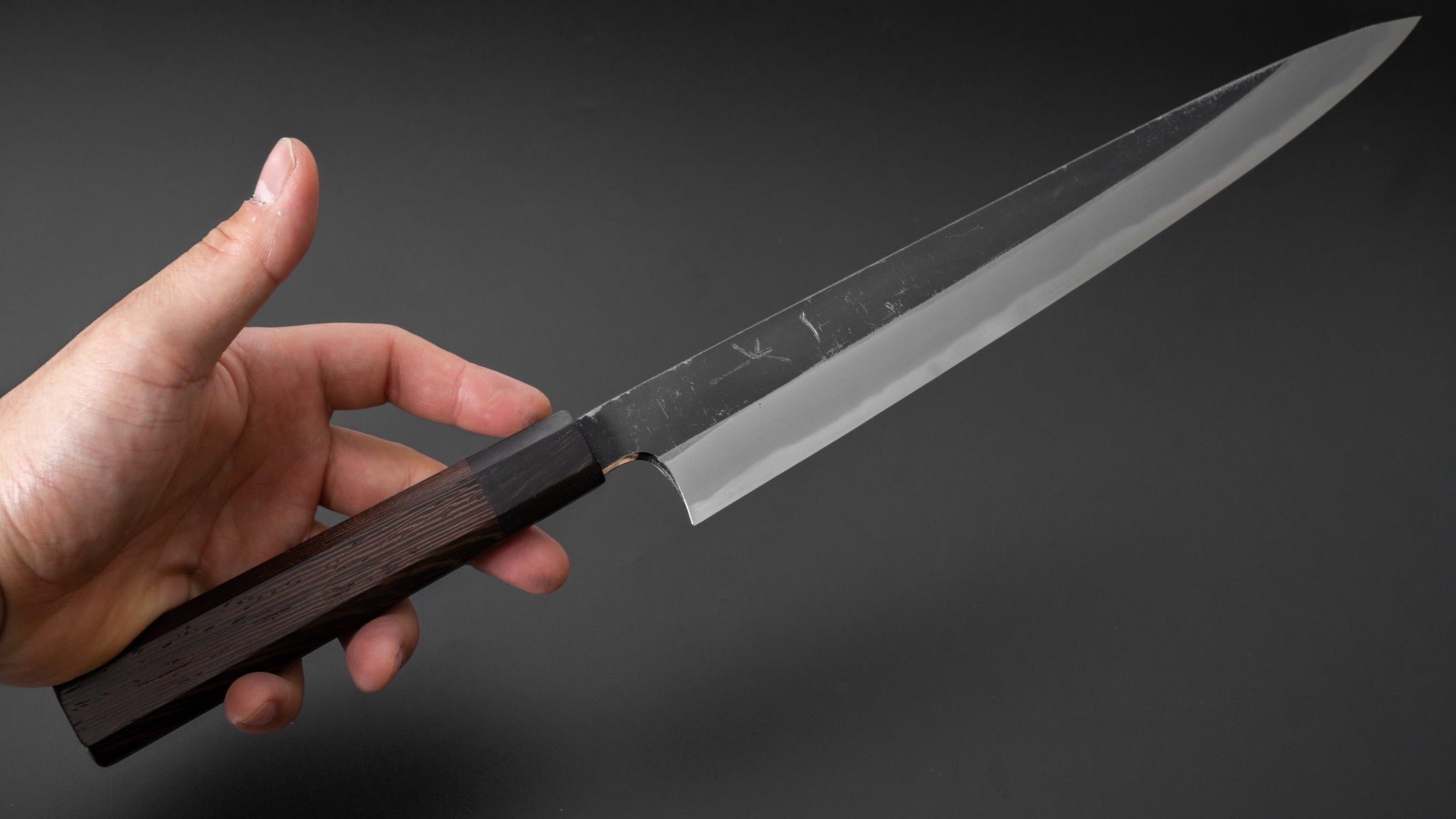 Hitohira Togashi White #2 Kurouchi Sujihiki 270mm Japanese Chef Knife with Premium Tagayasan Wood Handle - Perfect for Slicing Sashimi, Meat & Sushi Preparation