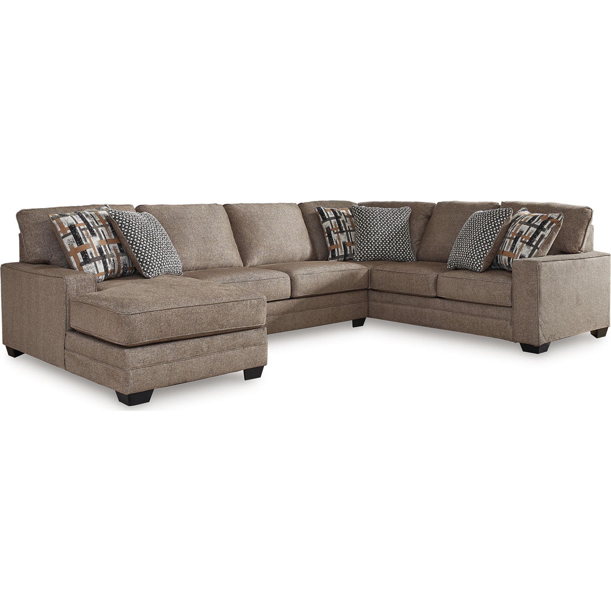 Cannonbrook 3-Piece Sectional Sofa with Chaise Lounge - Modern L-Shaped Couch for Living Room, Family Room & Apartment