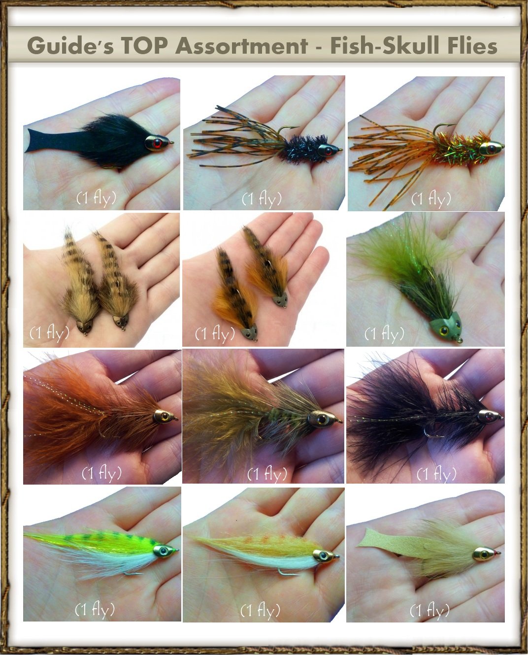 Premium Fish-Skull Streamer Flies Assortment - 12 High-Performance Fishing Flies for Bass, Trout & Saltwater | Perfect for Fly Fishing, Kayak Fishing & River Adventures