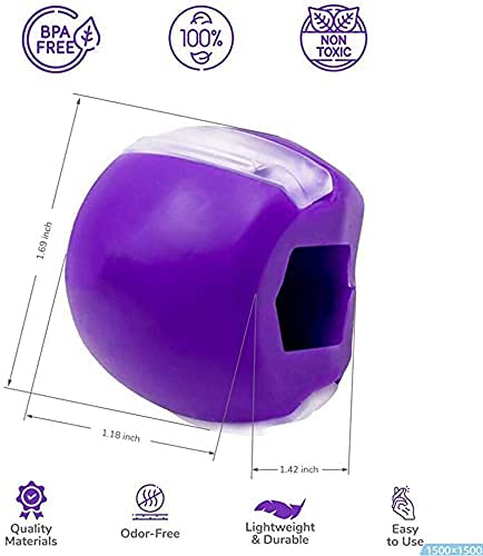 Marrone Jaw Exerciser & Neck Trainer - Double Chin Reducer, Facial Toner for Jawline Definition | Unisex Face Slimming Exercise Ball | Improve Jaw Muscle Tone for Men & Women | Perfect for Home Gym, Office Workouts & Travel Fitness
