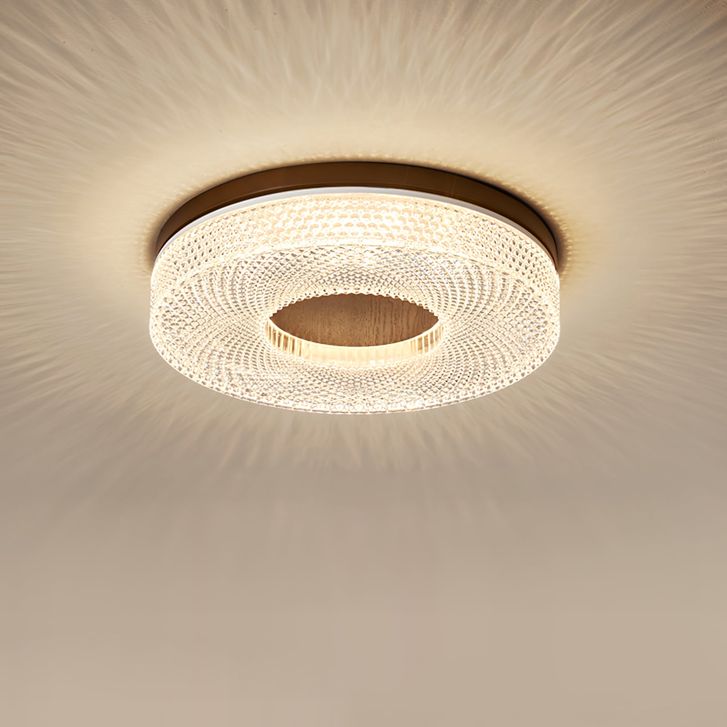 Modern Acrylic Halo Round Ceiling Light Fixture - Energy Efficient LED Flush Mount Lighting for Bedroom, Living Room, Kitchen & Hallway - Home Decor & Interior Design Upgrade