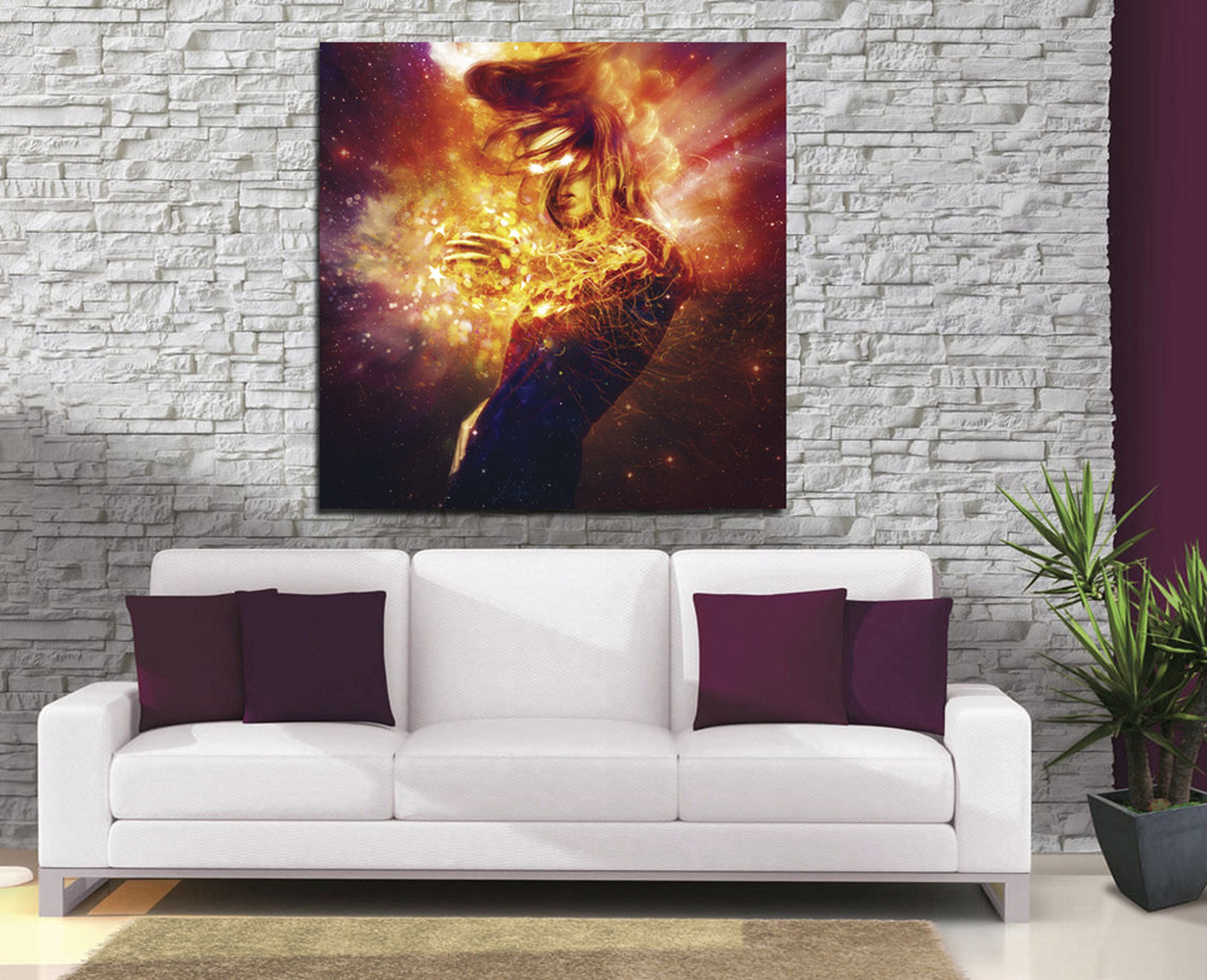 Cortesi Home 'Magic' by Mario Sanchez Nevado - 40x40 Inch Modern Canvas Wall Art for Living Room, Bedroom & Office Decor | Stretched Framed Ready to Hang