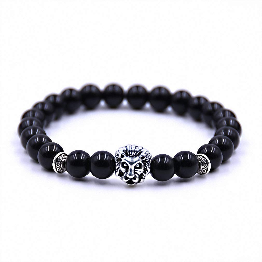Lion Couple Bracelet Set - Matching His & Hers Crown Bracelets for Men and Women - Romantic Gift for Couples, Anniversaries, and Valentine's Day