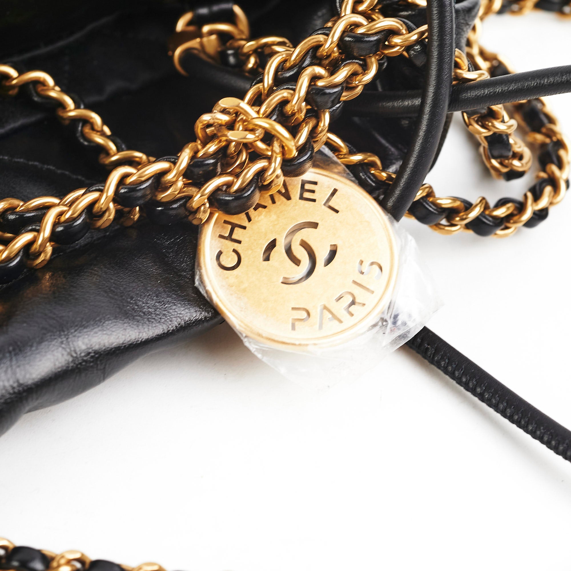 Chanel Mini 22 Bag Black Lambskin Leather Crossbody Purse for Women - Perfect for Date Night & Evening Events