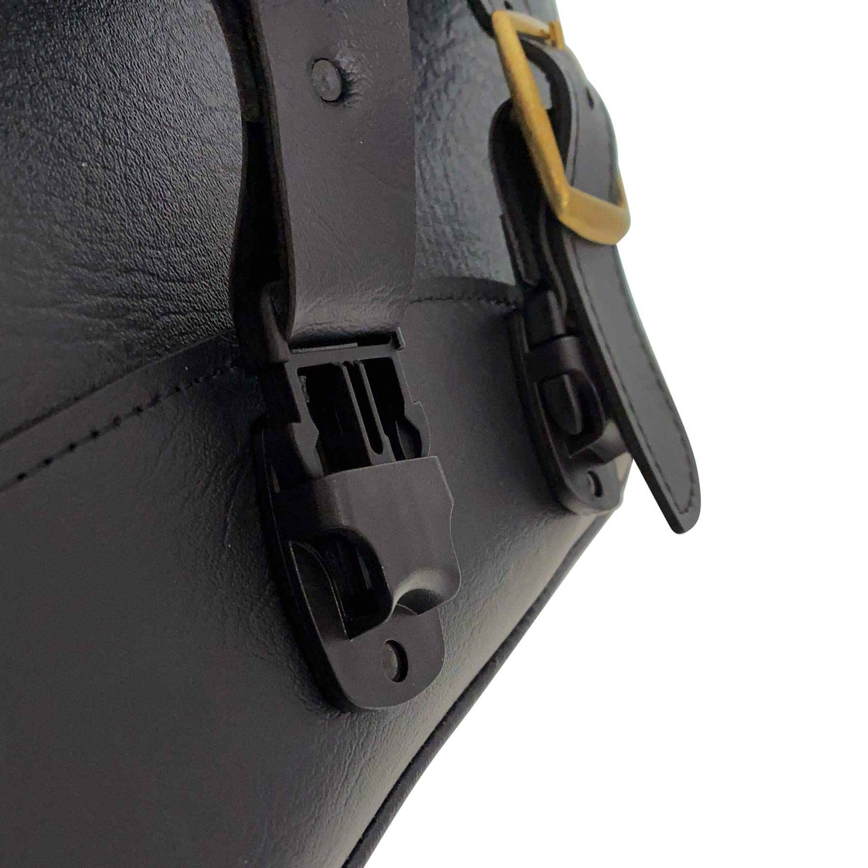 Willie & Max Brass Monkey Compact Slant Saddlebag Set - Durable Leather Motorcycle Saddle Bags for Harley, Cruiser & Touring Bikes - Perfect for Road Trips & Daily Commuting