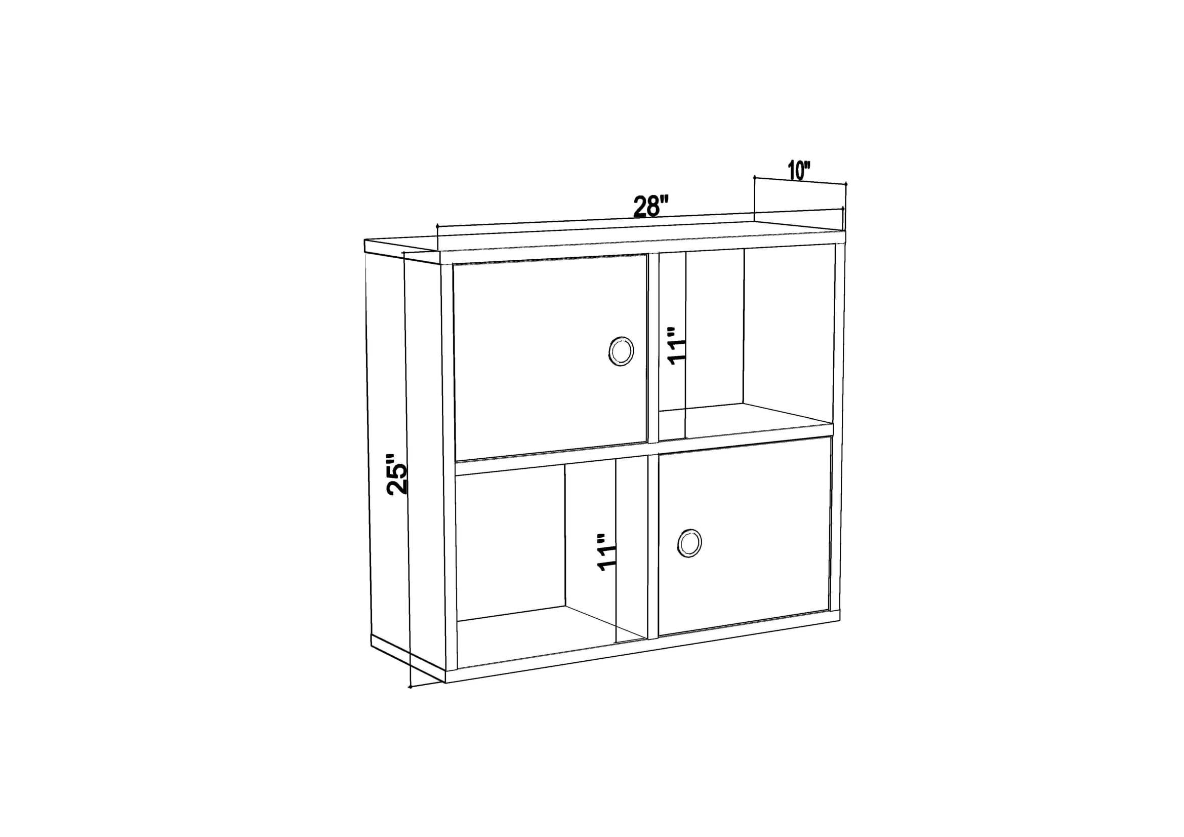 Tuttle Bookcase - Modern Wooden Bookshelf for Home & Office - Stylish Storage Solution for Books, Decor & Essentials