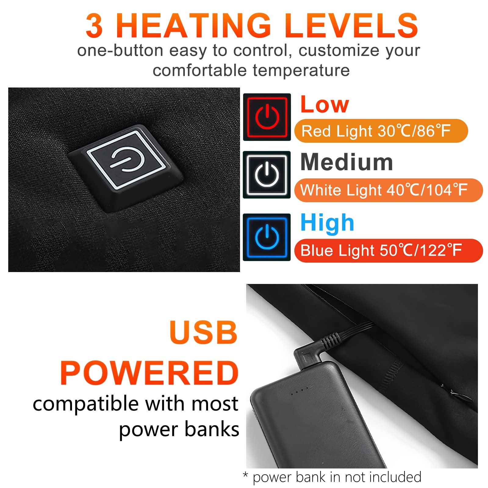Electric Heated Thermal Shirt for Men & Women - Fleece Lined Long Sleeve Underwear for Cold Weather (Black, Small) | Perfect for Winter Sports, Outdoor Work & Extreme Cold Conditions