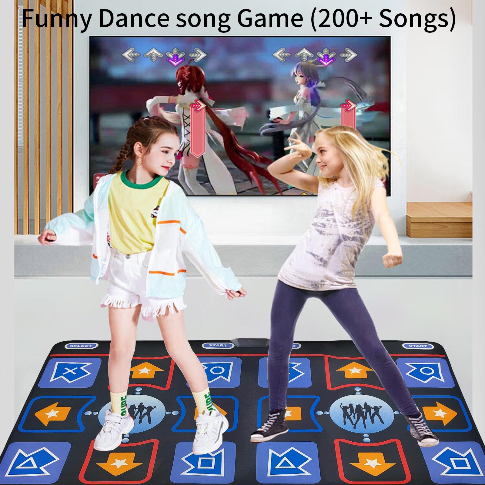Non-Slip Flannel Dance Mat for Kids & Adults - Plug & Play Interactive TV Dancing Game Pad - Perfect for Family Fun, Birthday & Christmas Gifts for Boys & Girls Ages 3+ - Great for Parties, Exercise & Indoor Entertainment