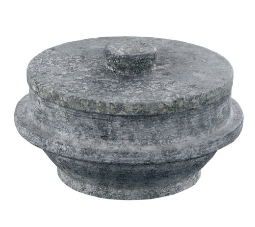 Premium Nagasui Far Infrared Stone Pot with Stone Lid - 6.3 Inch (16cm) Ceramic Cooking Pot for Healthy Meals | Perfect for Stews, Soups & Korean Hot Pot Dishes