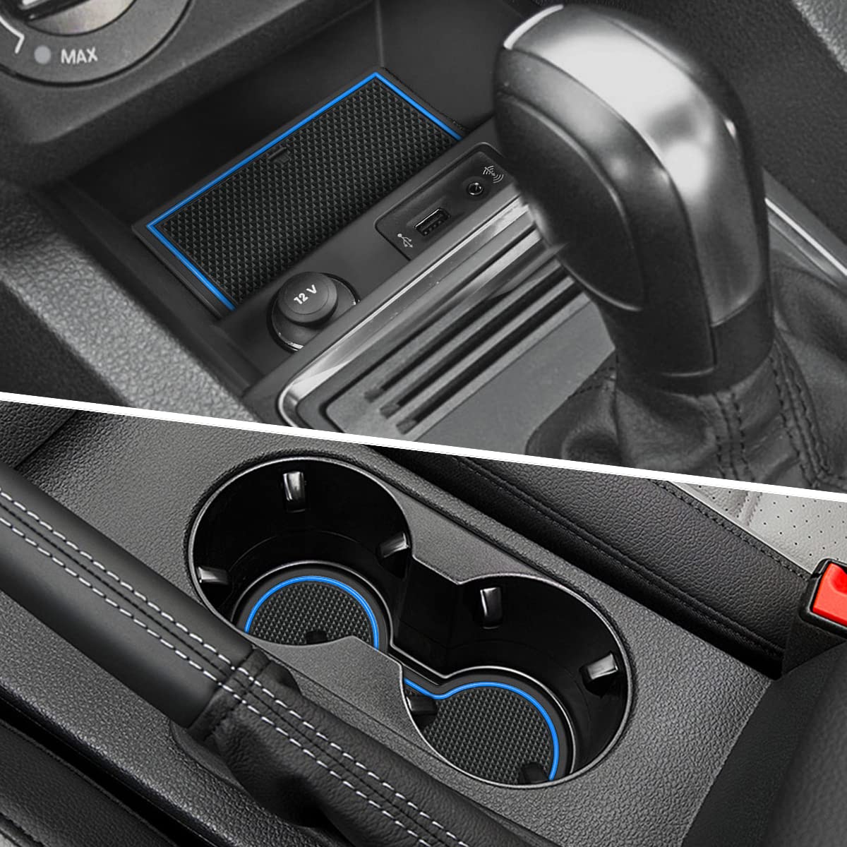 **Auovo Custom Fit Car Floor Mats for Volkswagen Jetta 2013-2018 - 10-Piece Set, Anti-Slip Dustproof Door & Cup Holder Liners, Interior Accessories (Blue) - Perfect for Daily Commute & Road Trips**