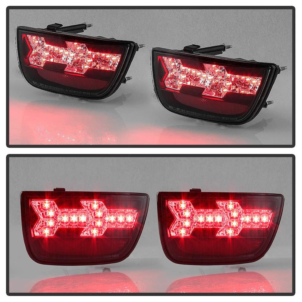 ACANII LED Tail Lights for 2010-2013 Chevy Camaro - Black Housing Brake Lamps Replacement (Driver & Passenger Side) - Upgrade Your Car's Style & Visibility for Night Driving & Custom Look