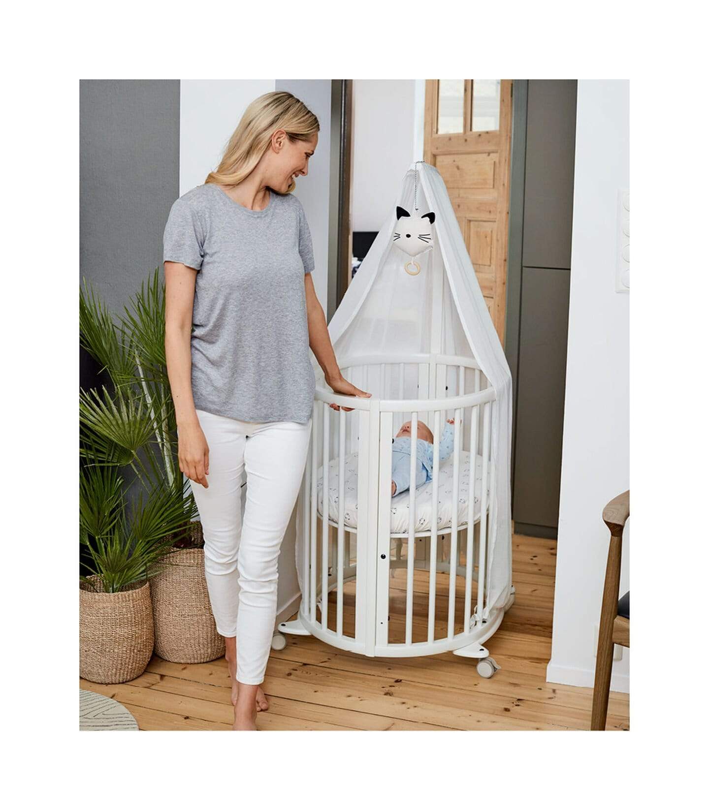 Stokke Sleepi Canopy by Pehr - Premium Baby Crib Canopy for Stokke Sleepi Crib - Soft & Breathable Nursery Decor for Newborns - Perfect for Nursery, Bedroom & Travel Use