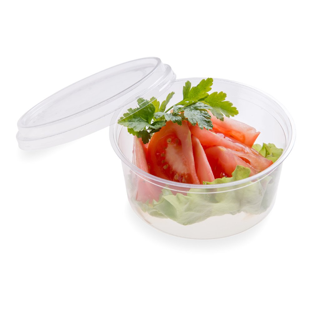 Restaurantware Basic Nature 12oz PLA Plastic Deli Containers - 500 Pack Meal Prep Food Storage Containers for Snacks, Salads & Desserts | Eco-Friendly Disposable Takeout Containers for Restaurants, Catering & Home Use