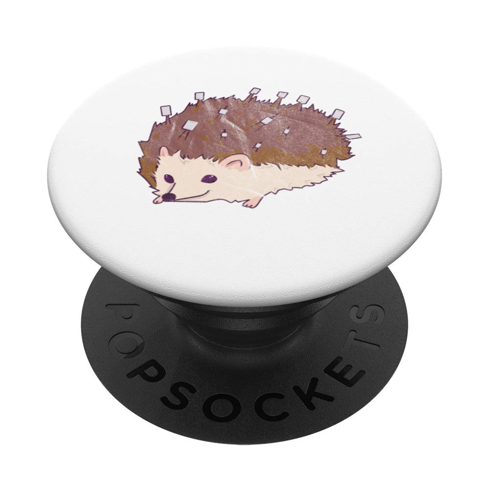 Adorable Hedgehog Marshmallows PopSockets - Phone Grip & Stand for iPhone, Samsung & Tablets | Perfect for Work, Travel & Everyday Use