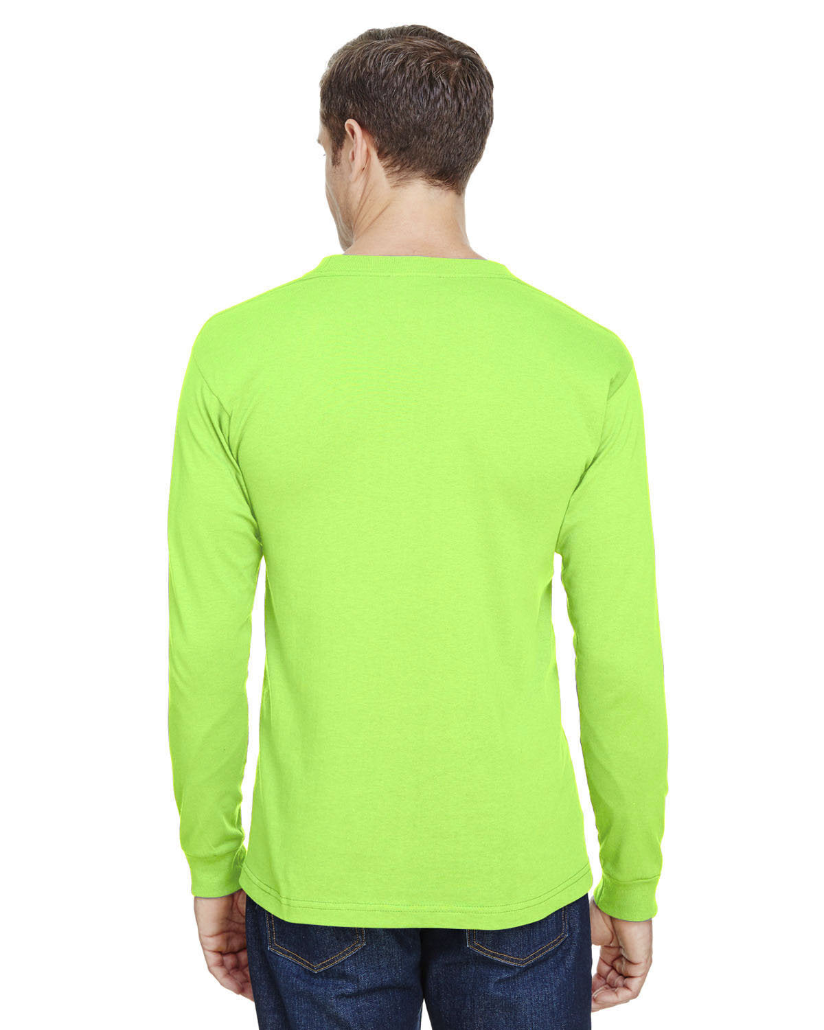 Bayside BA3055 Unisex Union Made Long Sleeve Pocket Crew T-Shirt - Comfortable Workwear for Men & Women - Perfect for Construction, Warehouse & Outdoor Activities