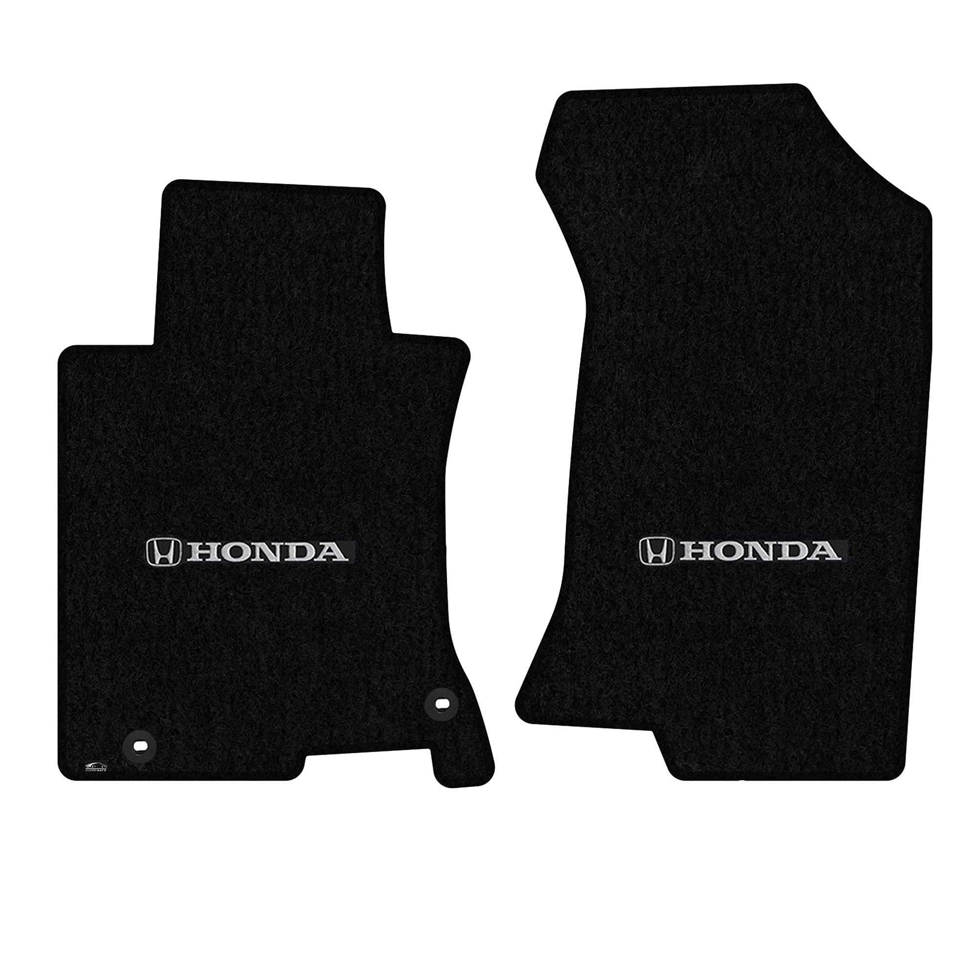 Premium Custom-Fit Carpeted Floor Mats for Honda Accord Crosstour 2010-2015 AWD - Luxury Car Floor Liners with Silver Honda Logo (Black, 2-Piece Front Set) | Perfect for All-Weather Protection & Enhanced Interior Style