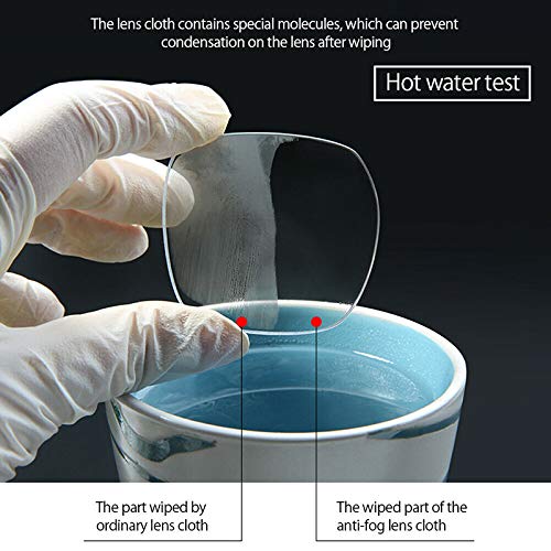 Arinda 1/5 Pack Reusable Anti-Fog Wipes for Glasses - Premium Suede Defogger Cloth for Eyewear - Perfect for Sports, Swimming & Cold Weather Use