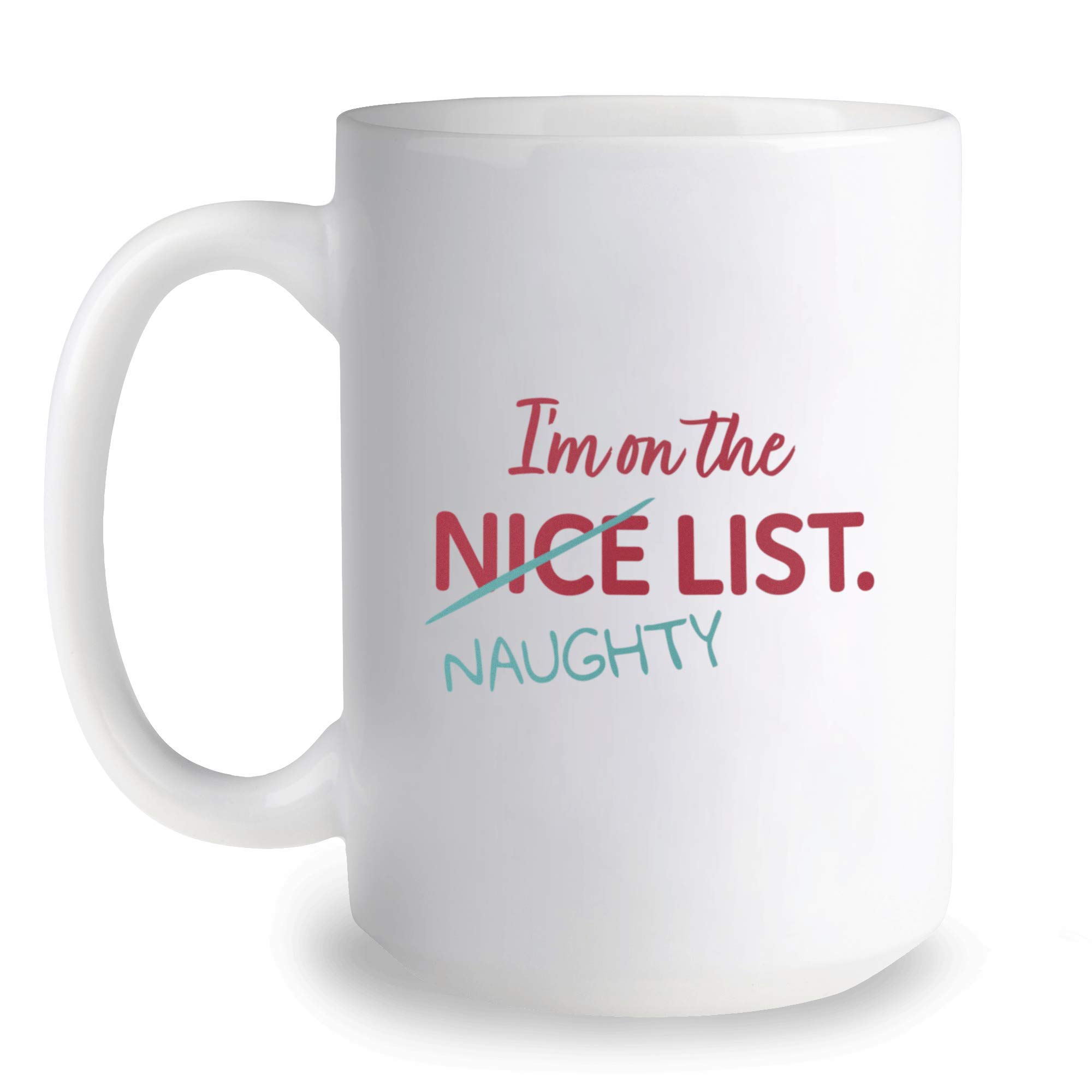 Naughty and Nice List Coffee Mug Set with Medium Roast Coffee - Perfect Holiday Gift for Christmas, Office, or Secret Santa Exchange
