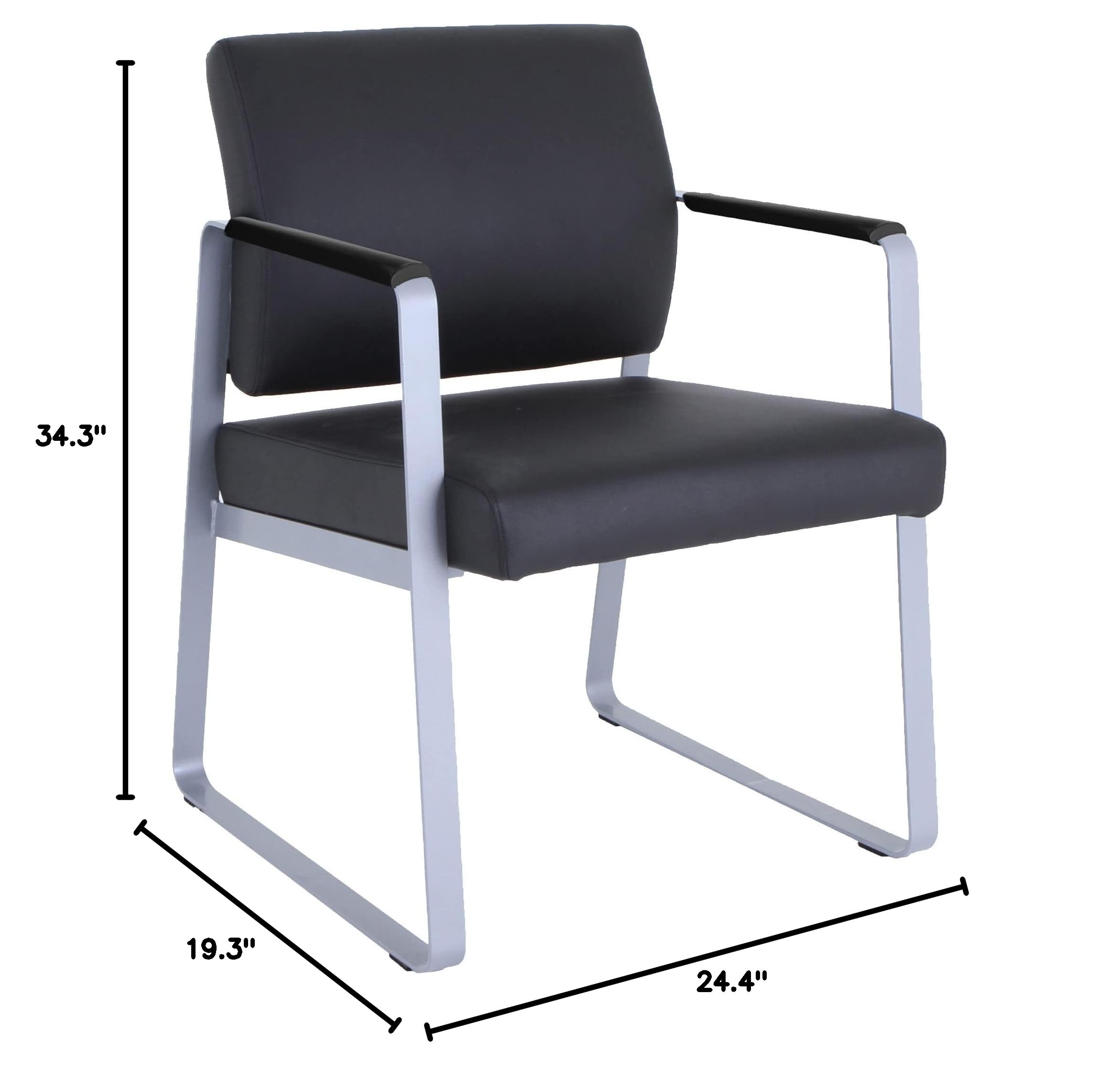 Lorell Healthcare Seating Guest Chair - Ergonomic Office Chair with Adjustable Height for Hospitals, Clinics & Waiting Rooms - Comfortable Patient & Visitor Chair for Medical Facilities