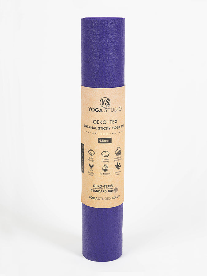 Eco-Friendly Non-Slip Yoga Mat 4.5mm Thick - Oeko-Tex Certified for Home & Studio Practice - Perfect for Hot Yoga, Pilates and Meditation