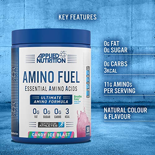 Applied Nutrition Amino Fuel - Essential Amino Acids (EAA) Powder Supplement for Muscle Fuel & Recovery - 390g (30 Servings) - Fruit Salad Flavor - Ideal for Post-Workout Recovery & Athletic Performance