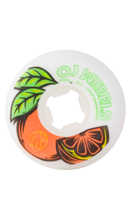 OJ From Concentrate Hardline Wheels 101a - Premium Skateboard Wheels for Street and Park Skating - Perfect for Tricks, Commuting, and Smooth Rides