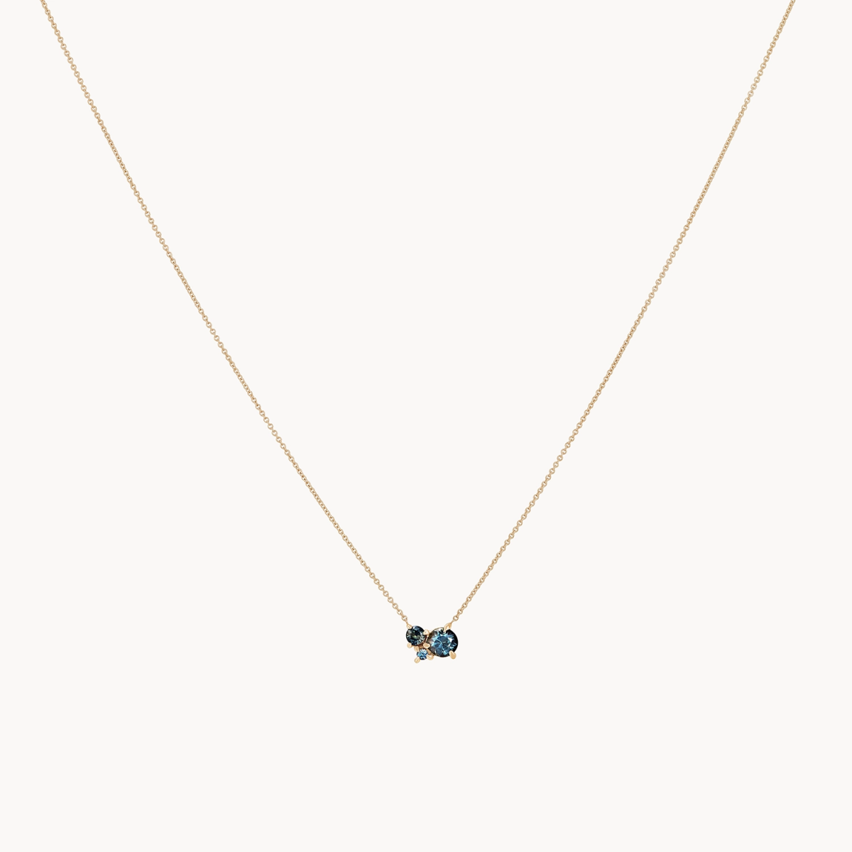Something Blu Tie Dye Moonchild Ombre Sapphire Necklace in Yellow Gold - Elegant Blue Sapphire Jewelry for Women, Perfect for Weddings, Parties & Special Occasions