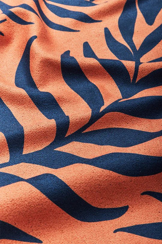 Nomadix Original Quick-Dry Travel Towel - Leaf Me Alone Orange - Lightweight & Absorbent for Beach, Camping, Gym & Yoga