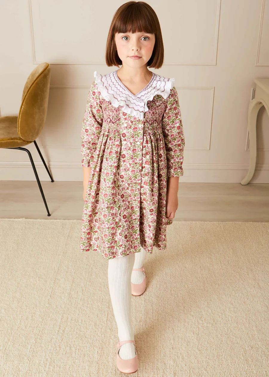 Daphne Floral Dress for Girls - Elegant Summer Outfit for Parties, Weddings & Special Occasions