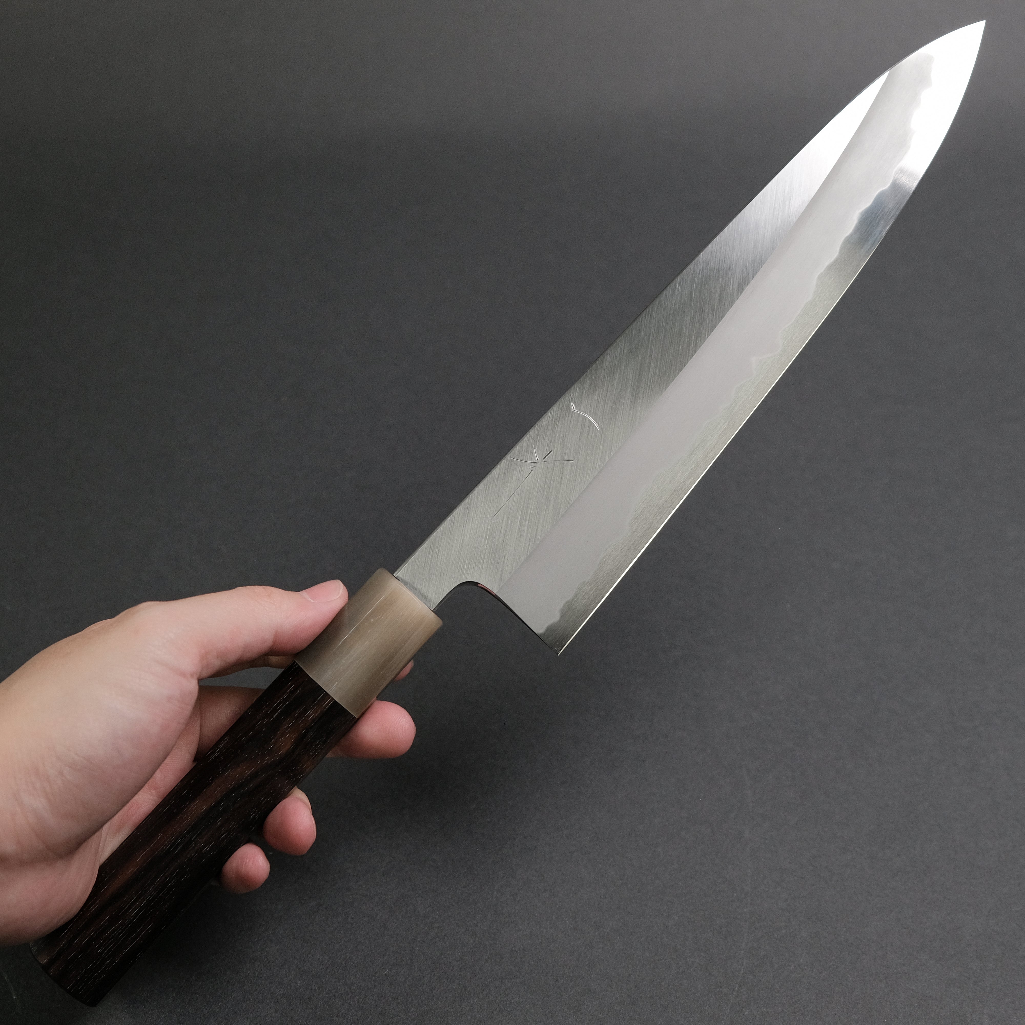 Hitohira Tanaka Kyuzo Blue #1 Migaki Gyuto 240mm Japanese Chef Knife - Taihei Makassar Ebony Handle - Perfect for Sushi, Meat Slicing & Professional Kitchen Use