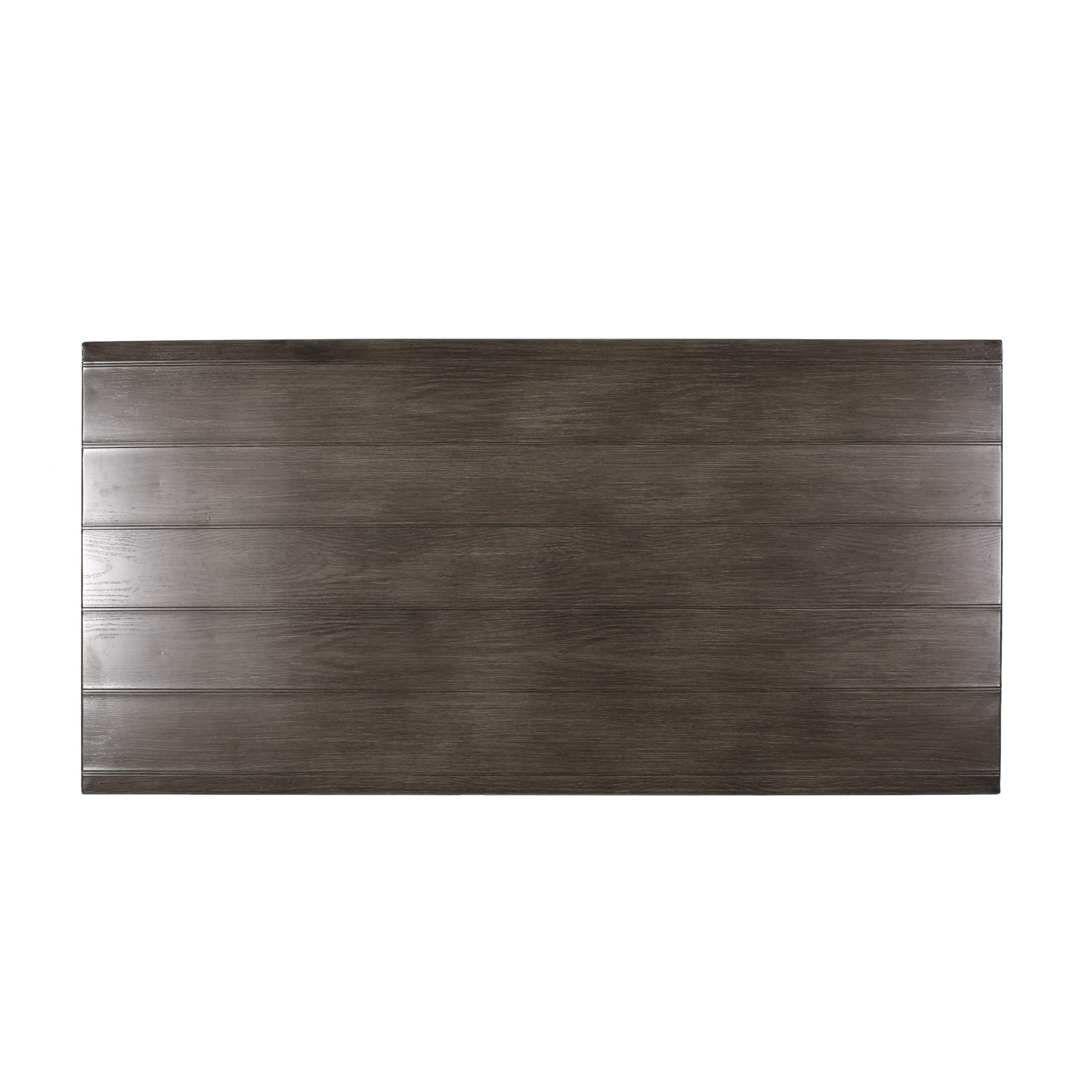 Christopher Knight Home Marcus Outdoor Modern Industrial Aluminum Dining Table - Gray & Matte Black - Perfect for Patio, Garden, and Backyard Dining