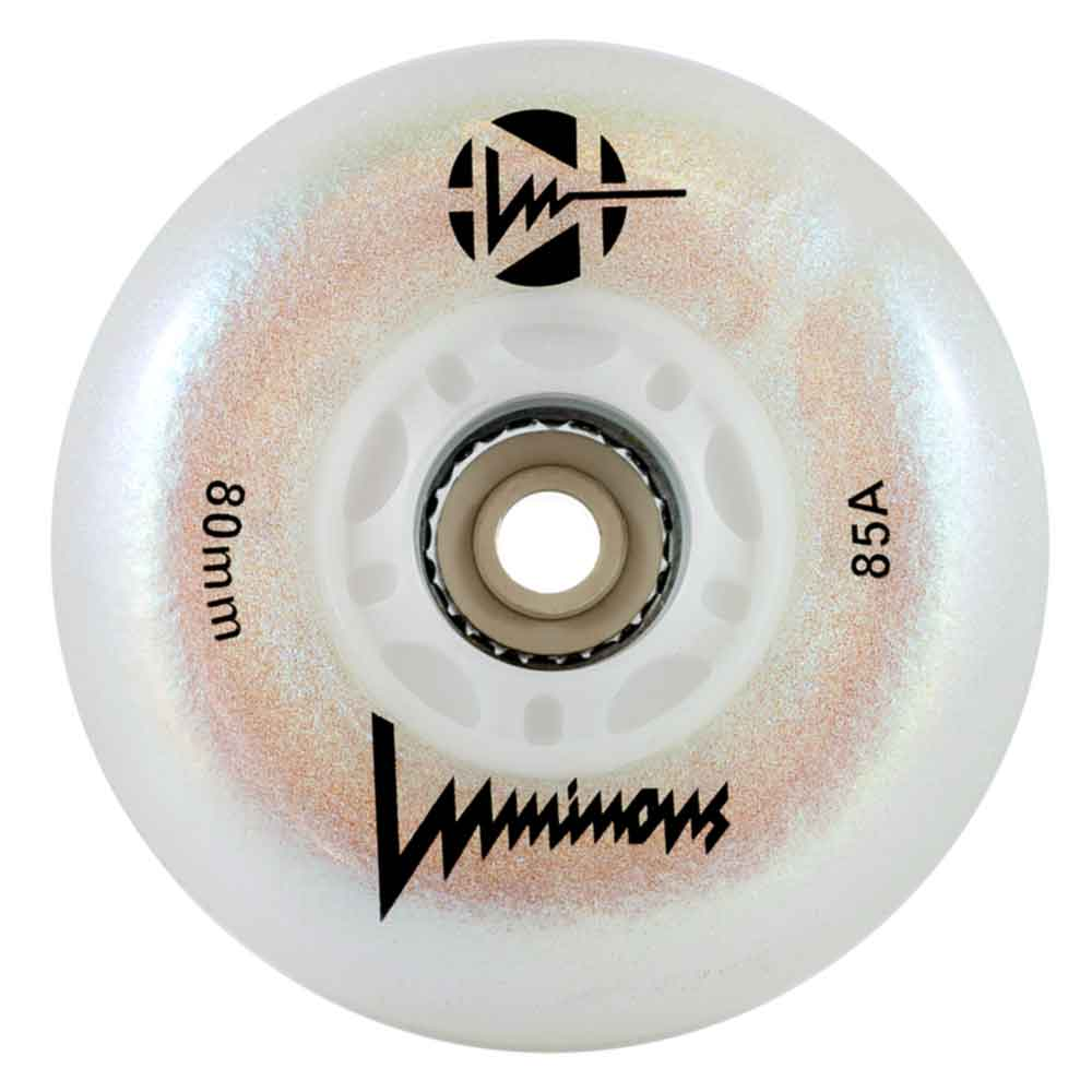 Luminous LED Inline Wheels 76mm 85a - 4 Pack Glow in The Dark Skate Wheels for Night Skating, Roller Derby & Outdoor Rollerblading