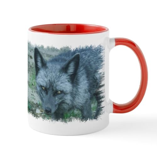 White/Red Inside - Silver Fox Mug