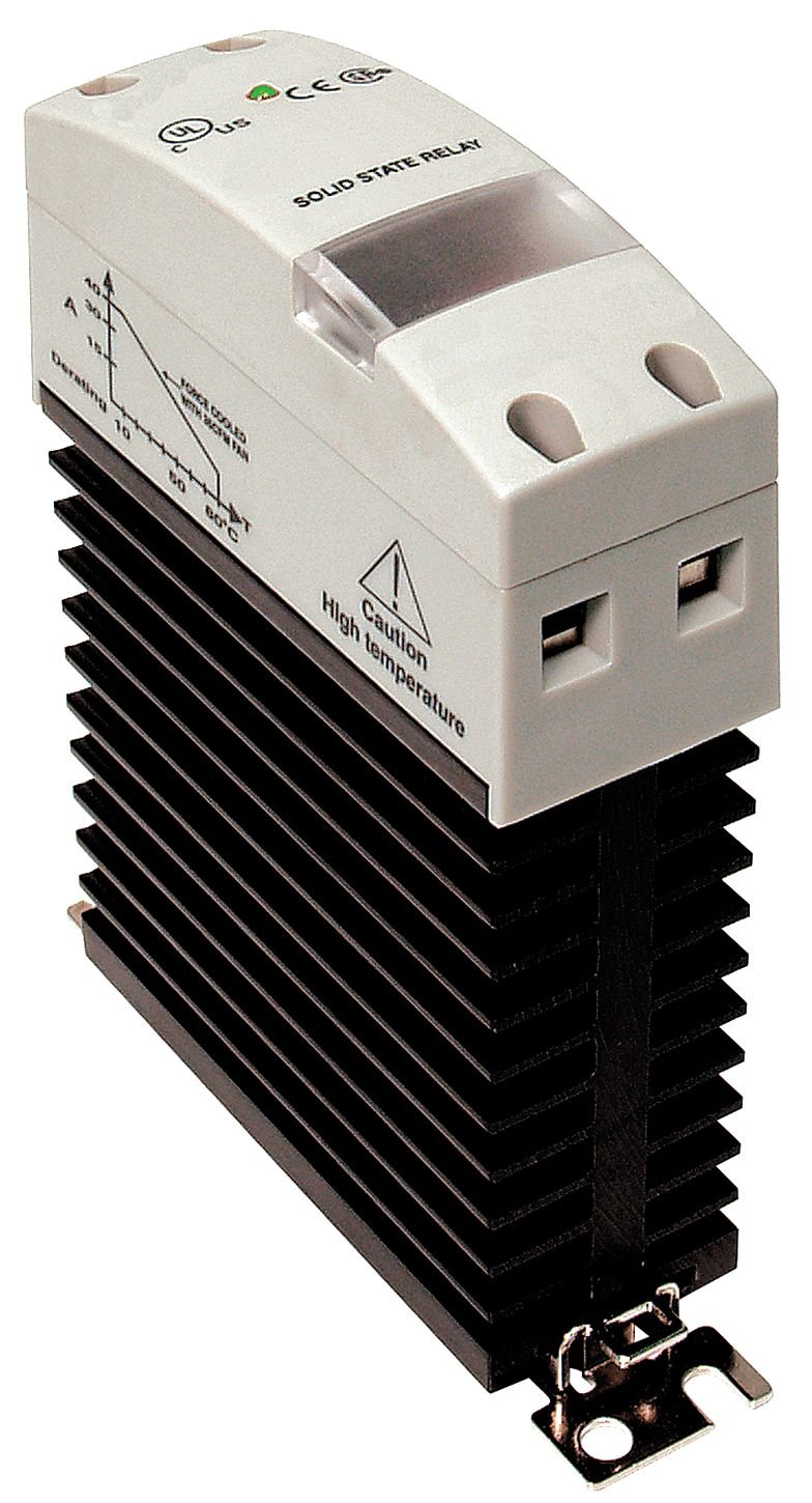 SSR210DIN-AC Solid State Relay 12mA 280V AC Input 10A 280V AC Output 4-Pin Normally Open DIN Rail Mount for Industrial Automation and HVAC Systems