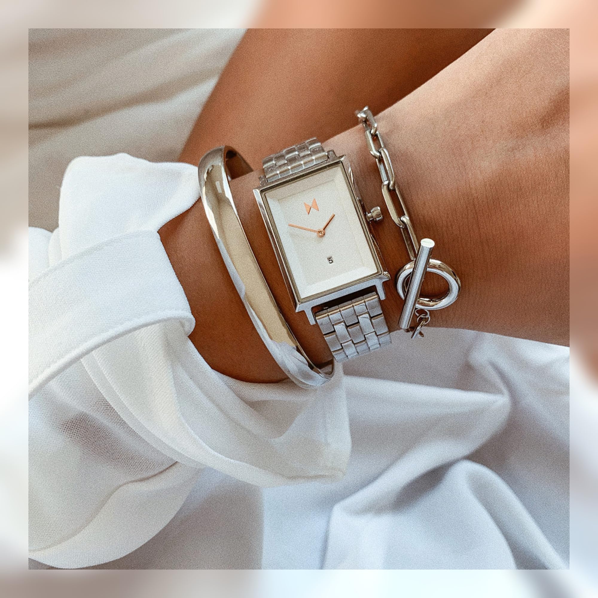 MVMT Women's Minimalist Watch - Stainless Steel, Waterproof for Daily Wear