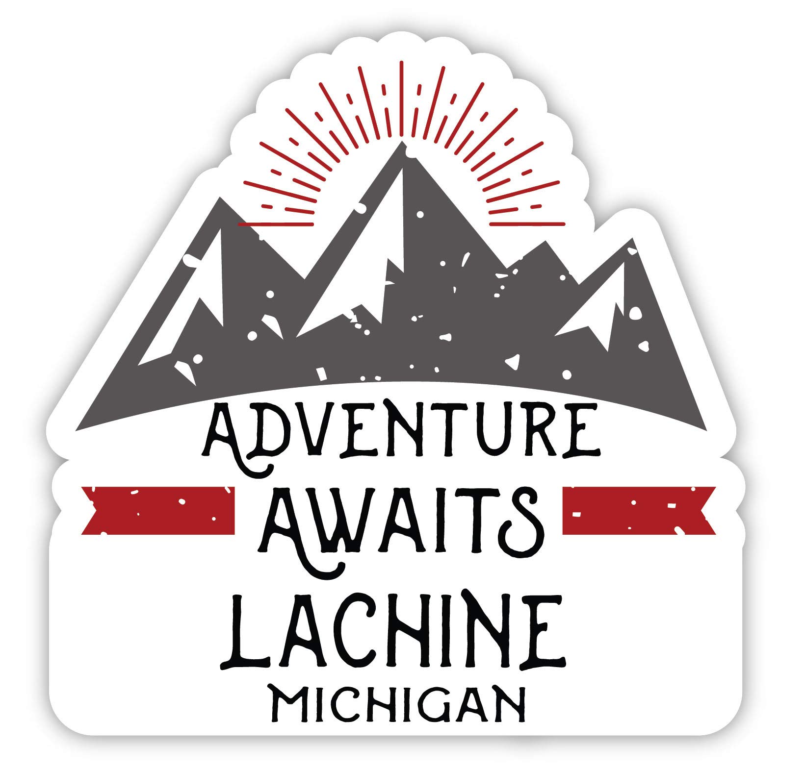 Lachine Michigan Souvenir 4-Inch Fridge Magnet - Adventure Awaits Design - Perfect for Travel Memories, Souvenir Collecting & Fridge Decoration