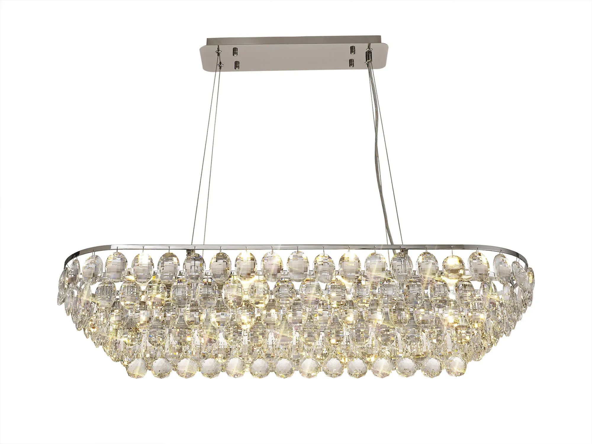 Consten Linear Pendant E14 LED Light Fixture - Modern Minimalist Hanging Light for Kitchen Island, Dining Room & Bedroom Lighting