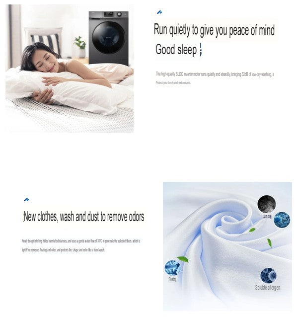 Haier EG100MATE2S 10kg Front Load Washing Machine - BLDC Direct Drive Motor, 1 Year Warranty, 3-Pin Plug - Perfect for Apartments, Laundromats & Small Homes