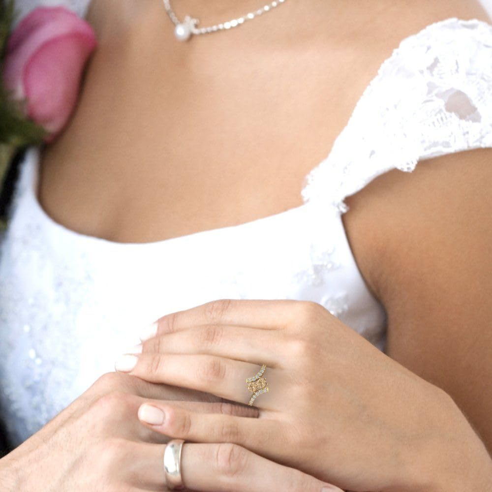 1.98ct Round Moissanite Engagement Ring in 14k Gold for Bridal & Anniversary