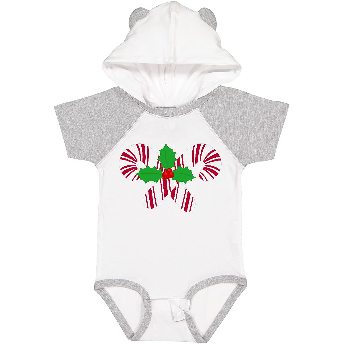 Inktastic Candy Canes and Holly Christmas Baby Bodysuit - Cute Holiday Outfit for Infants & Toddlers - Perfect for Family Photos, Christmas Parties & Festive Celebrations