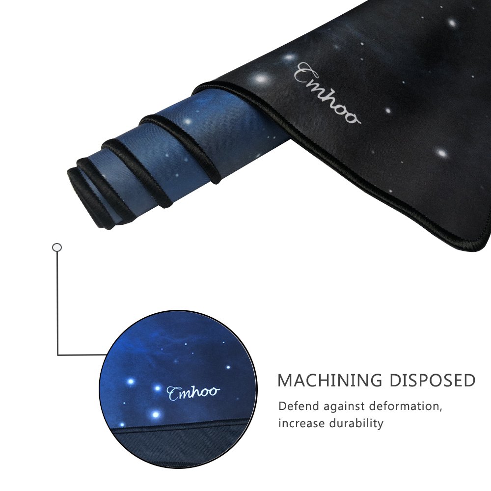 XXL Gaming Mouse Pad & Desk Keyboard Mat - 35.4x15.7 Inches (90x40cm) Sky Blue Non-Slip Surface - Perfect for PC Gaming, Office Work & Home Computer Setup