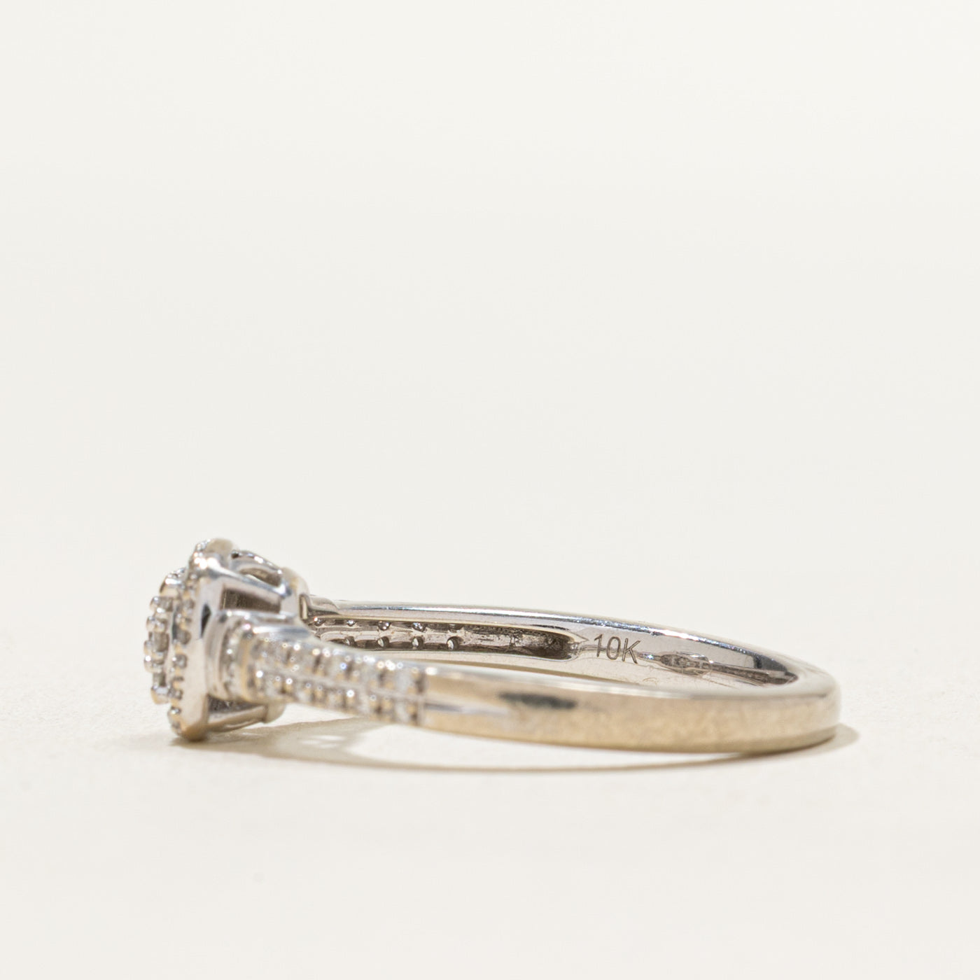 Halo Diamond Cluster Ring - 0.21 Carat Total Weight (CTW) - Size 7 - Elegant Wedding Band, Anniversary Gift & Everyday Jewelry for Women