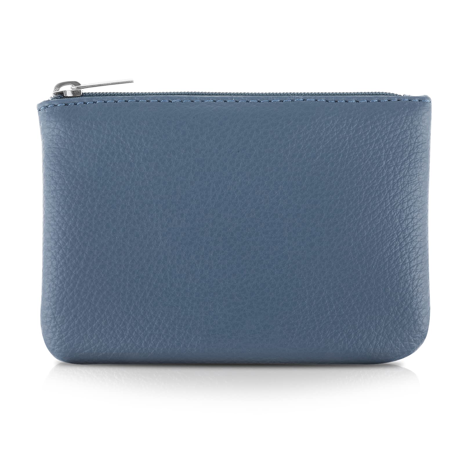 PU Lychee Pattern Zipper Coin Purse - Mini Portable Wallet for Women with Credit Card Slots, ID Holder & Keychain - Perfect for Organizing Coins, Cards, Keys & Lipstick (Blue) | Great for Travel, Shopping & Everyday Use