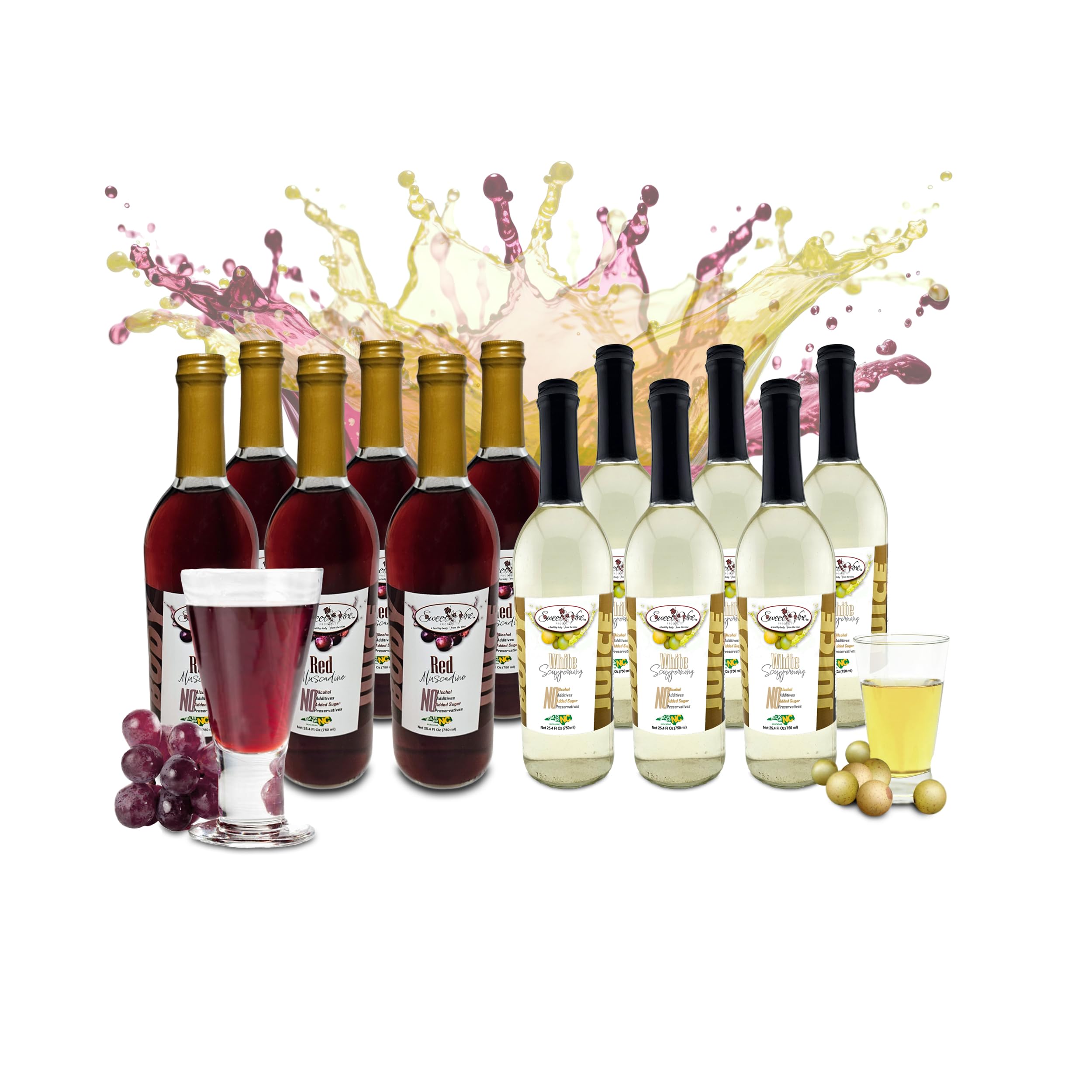 Premium Mixed Juice Case - 12 Bottles (6 Red & 6 White) | Natural Fruit Flavors | Perfect for Parties, Gifts & Healthy Snacking