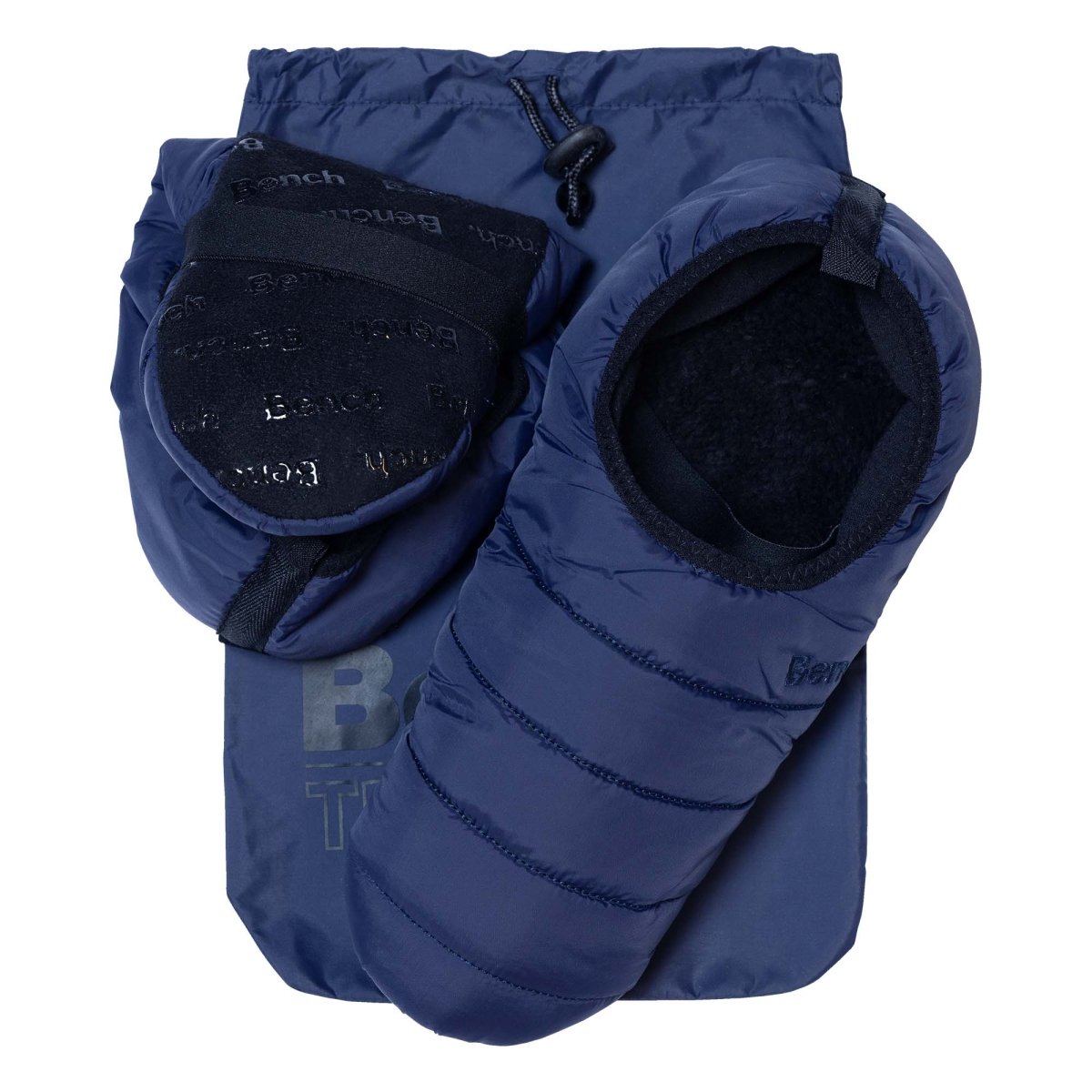 Bench Men's Packable Travel Slippers - Lightweight Foldable House Shoes for Airplane, Hotel & Home Comfort - Perfect for Travel, Lounging & Gifts