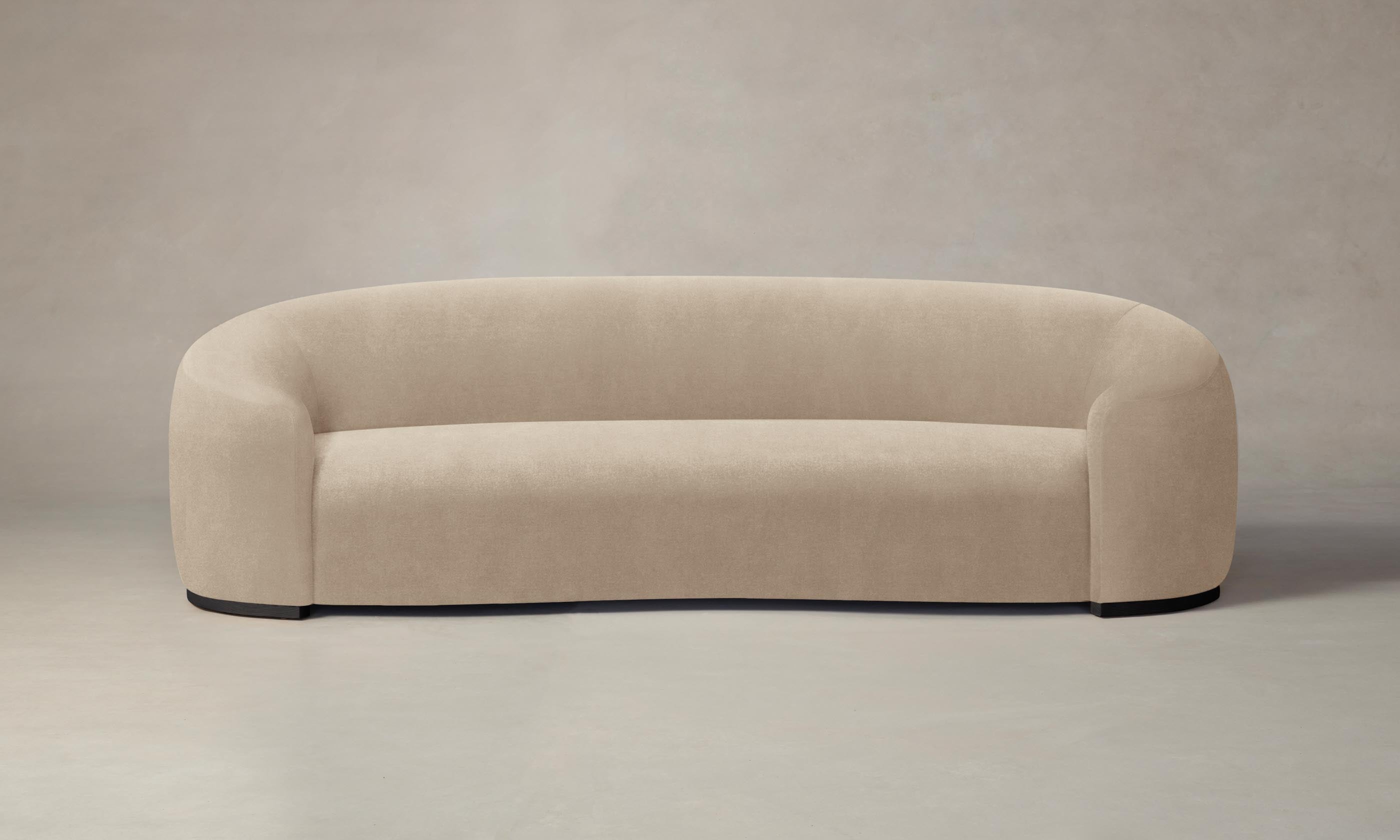 Premium Performance Velvet Taupe Chelsea Sofa - Modern Living Room Furniture for Small Spaces & Apartments